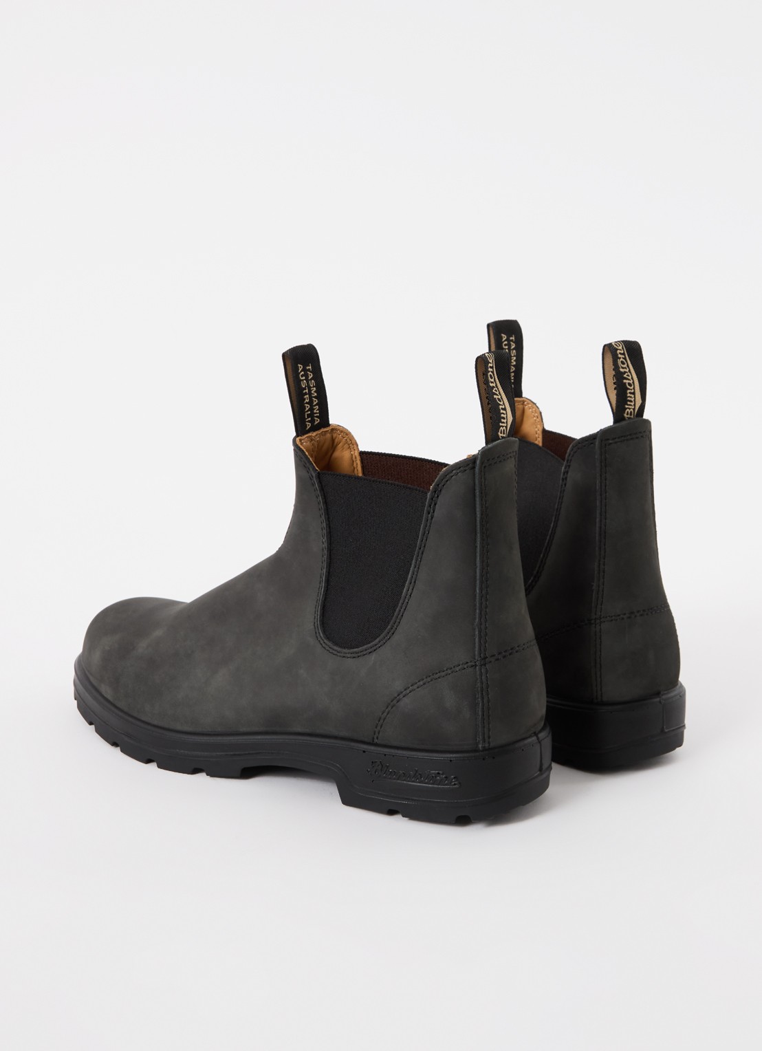 Blundstone Classic 587 chelsea boot van nubuck - achterkant 3 zwart