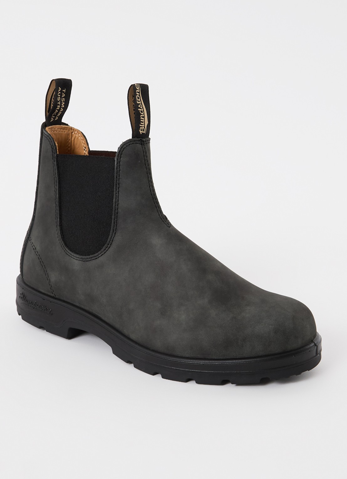 Blundstone Classic 587 chelsea boot van nubuck - voorkant 4 zwart