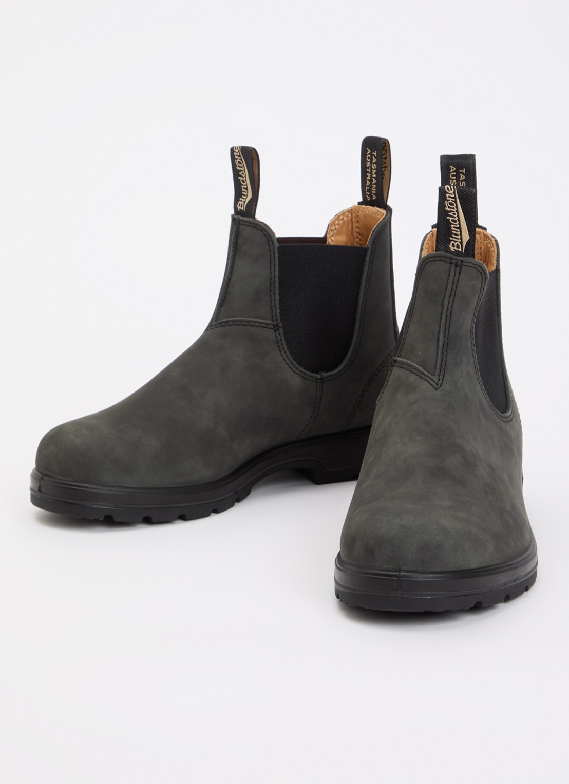 Blundstone Classic 587 chelsea boot van nubuck - detail bronsgroen