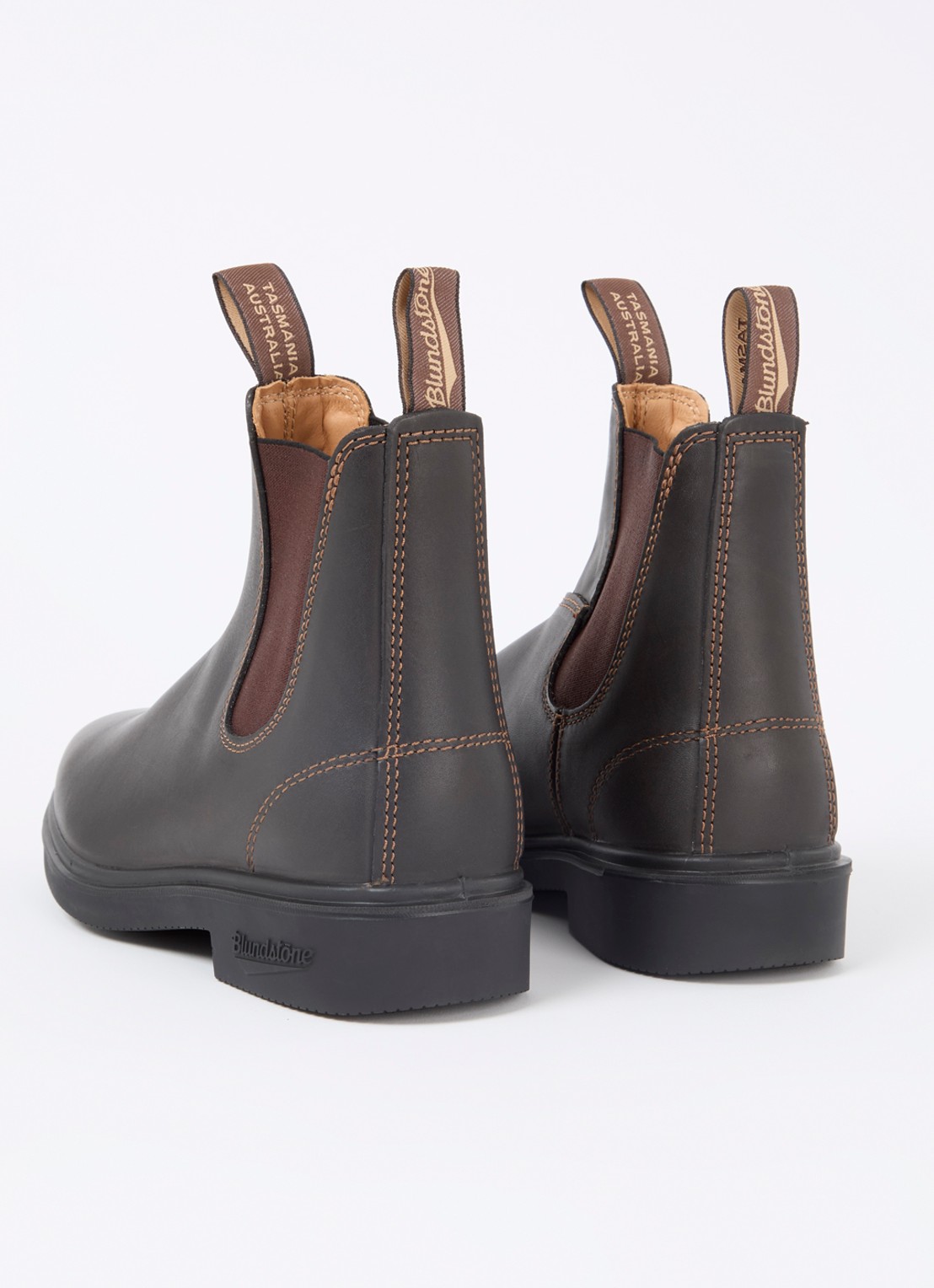 Blundstone Dress chelsea boot van leer - achterkant donkerbruin
