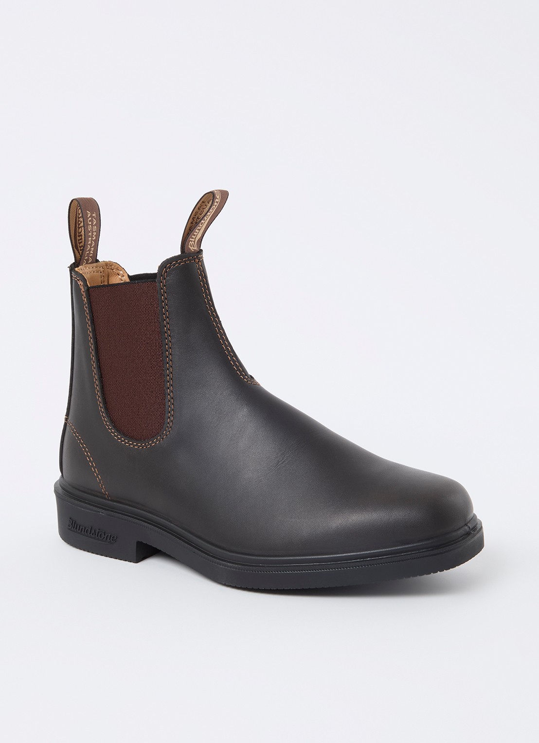 Blundstone Dress chelsea boot van leer - voorkant 4 donkerbruin