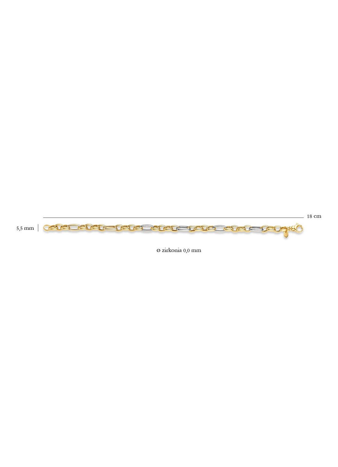 Blush Armband van 14 karaat geel- en witgoud 2170BGO - detail 2 geelgoud