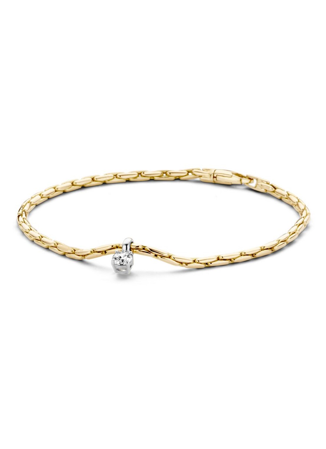 Blush Armband van 14 karaat geelgoud met zirkonia 2156BZI - voorkant 5 geelgoud
