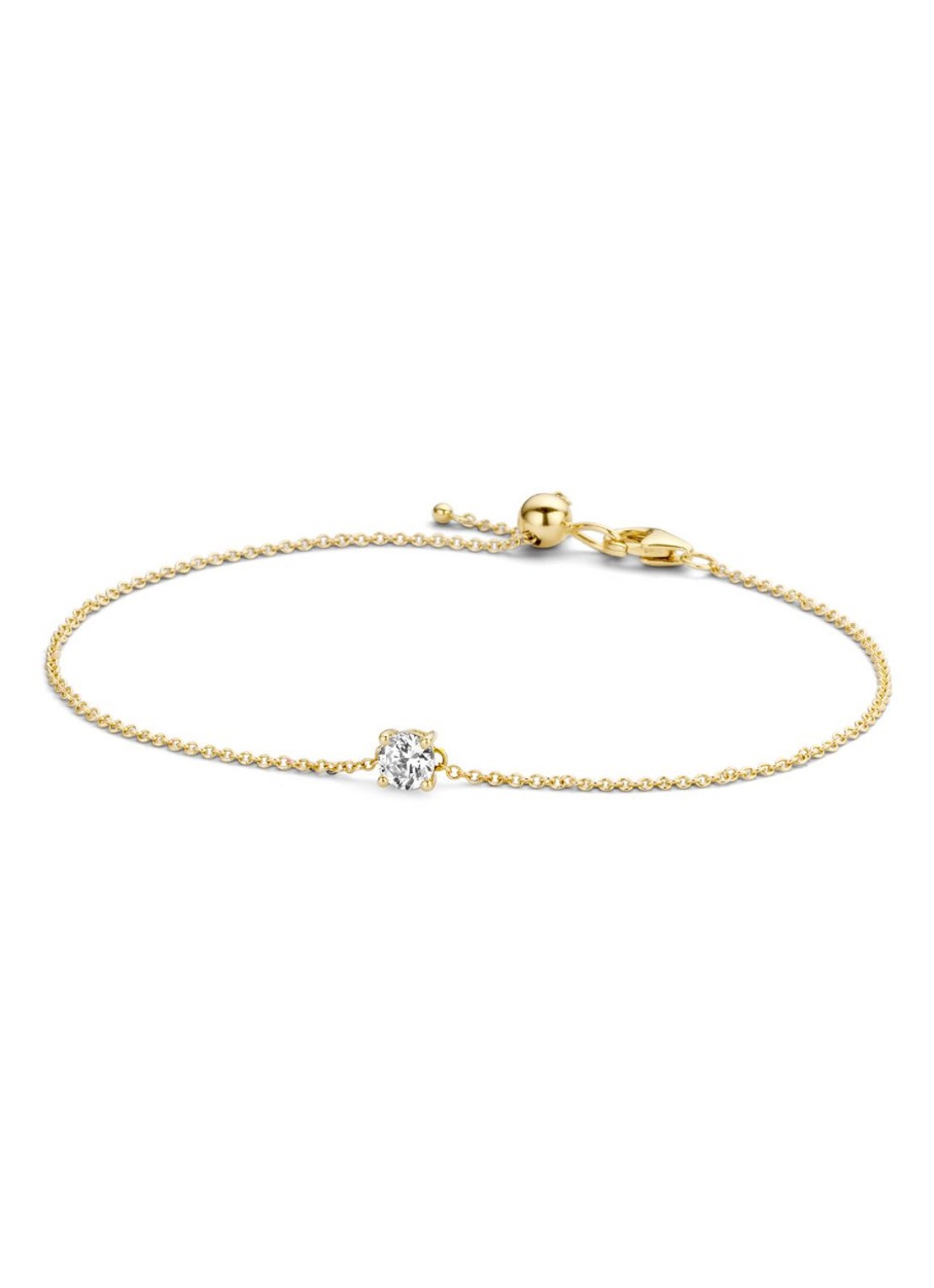 Blush Armband van 14 karaat geelgoud met zirkonia 2166YZI - voorkant 6 geelgoud