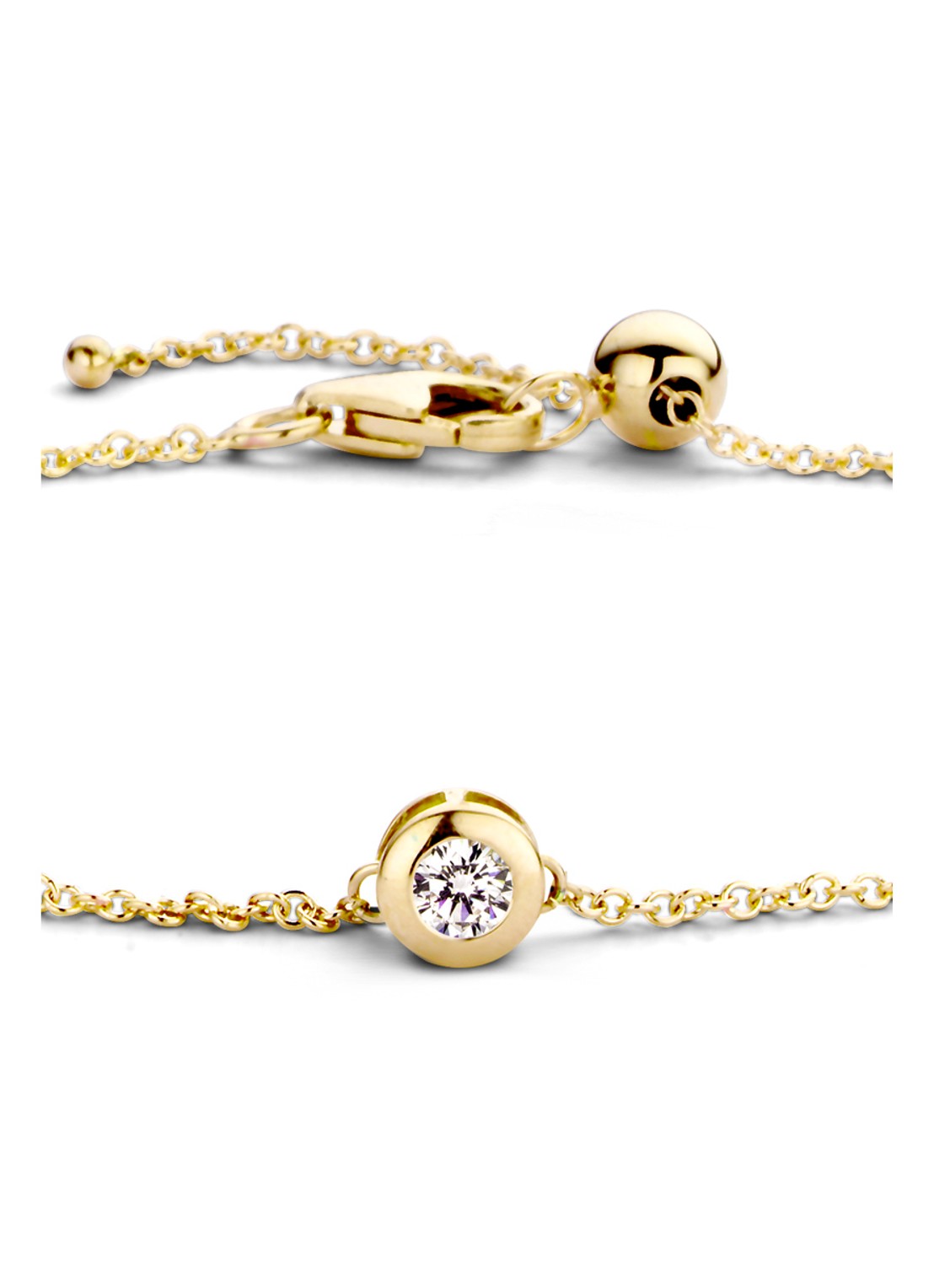 Blush Armband van 14 karaat geelgoud met zirkonia 2167YZI - detail 3 geelgoud