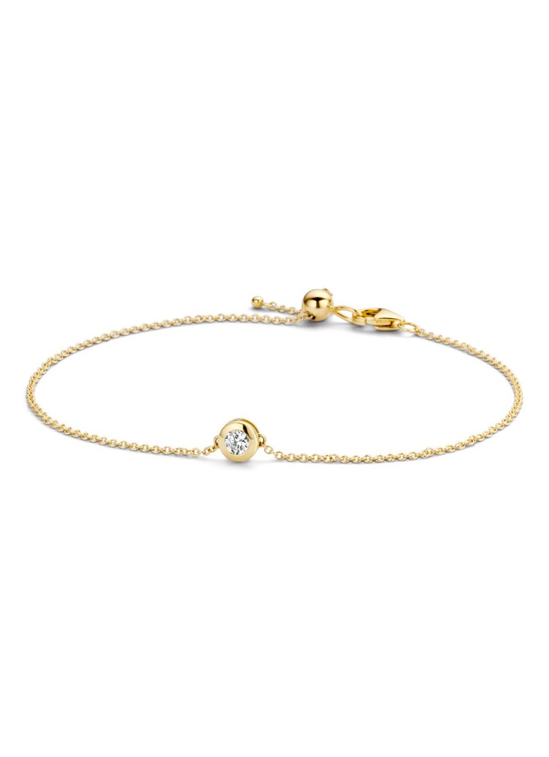 Blush Armband van 14 karaat geelgoud met zirkonia 2167YZI - voorkant geelgoud