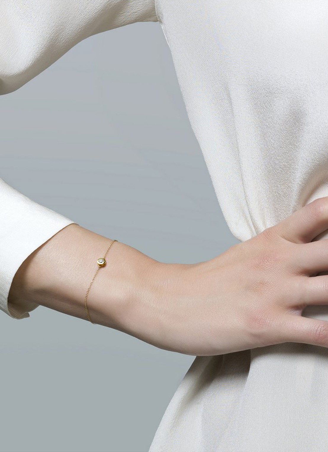 Blush Armband van 14 karaat geelgoud met zirkonia 2167YZI - voorkant 2 geelgoud