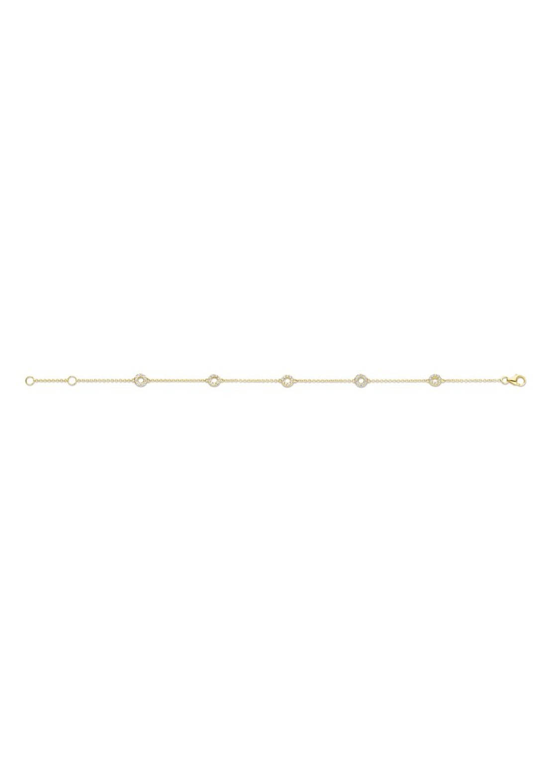 Blush Armband van 14 karaat geelgoud met zirkonia 2200YZI - voorkant 2 geelgoud