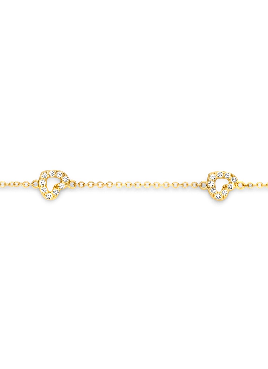 Blush Armband van 14 karaat geelgoud met zirkonia 2211YZI  - voorkant 3 geelgoud