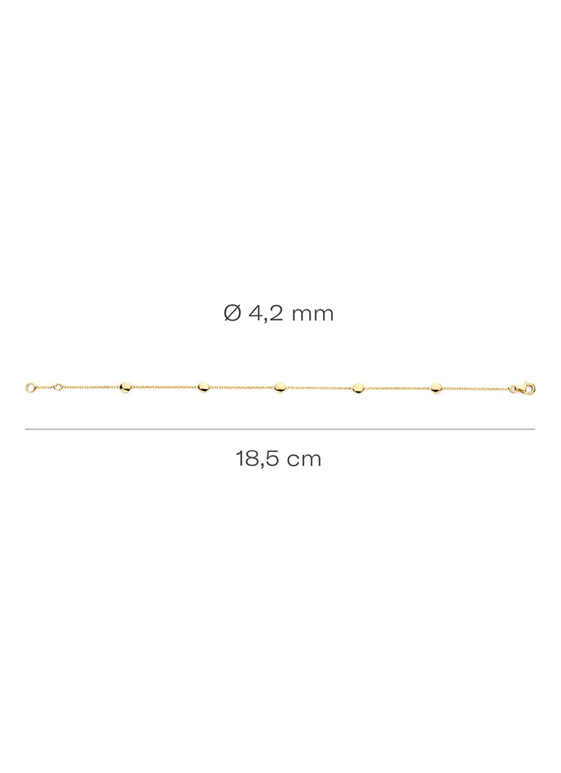 Blush Armband van 14 karaat geelgoud met zirkonia 2213YZI  - detail geelgoud
