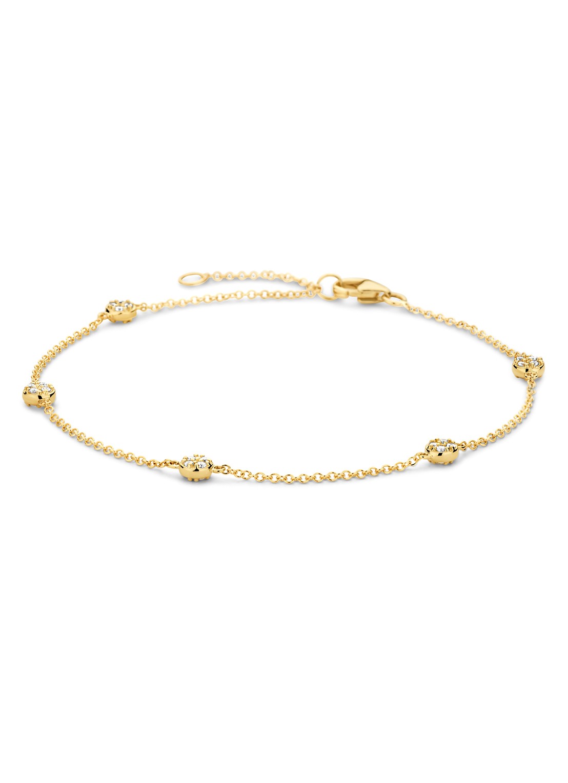 Blush Armband van 14 karaat geelgoud met zirkonia 2213YZI  - voorkant 2 geelgoud