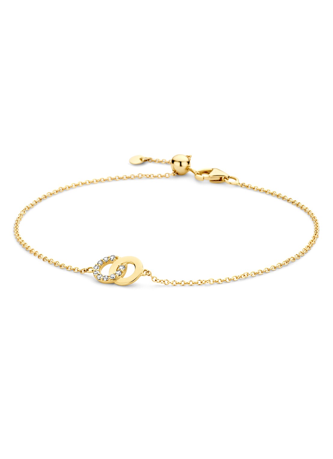 Blush Armband van 14 karaat geelgoud met zirkonia 2223YZI  - voorkant geelgoud