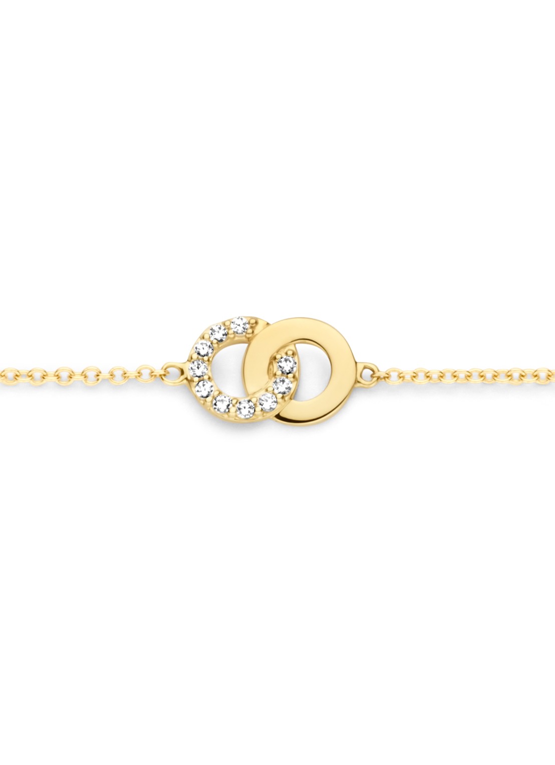 Blush Armband van 14 karaat geelgoud met zirkonia 2223YZI  - voorkant 2 geelgoud