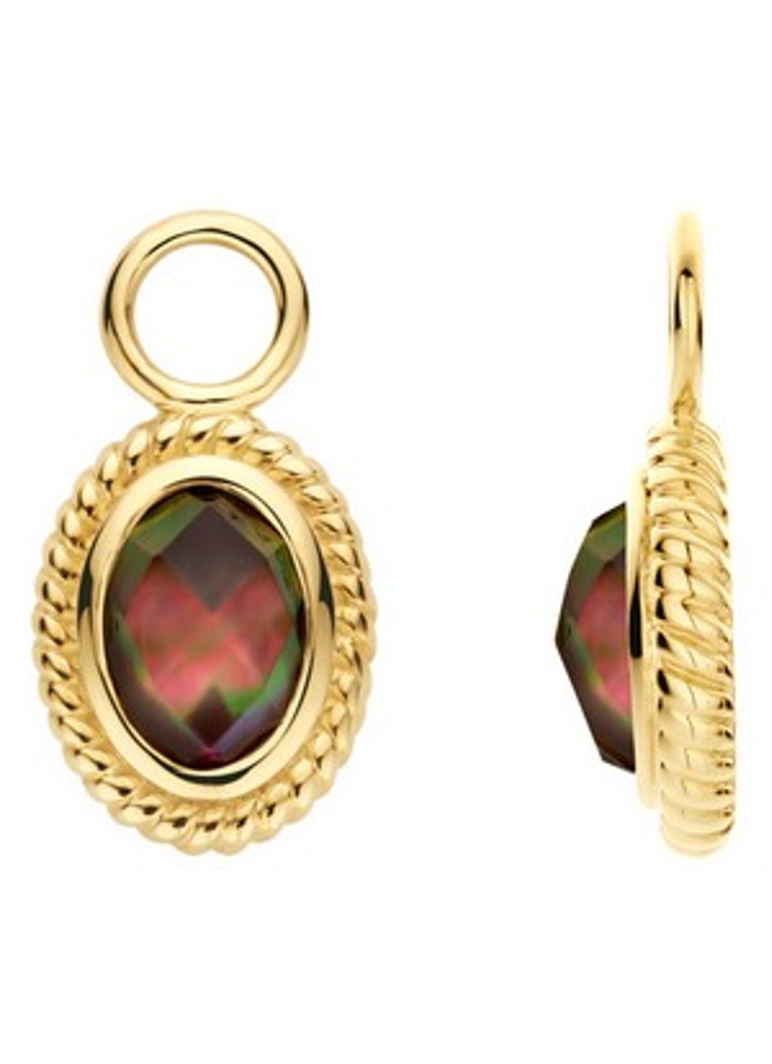 Blush Bedels van 14 karaat geelgoud 9091YBQ  - voorkant 3 goud