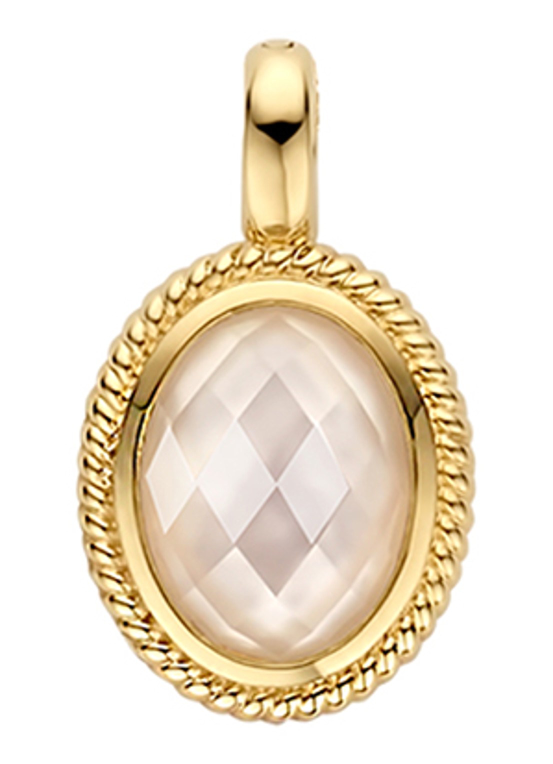 Blush Hanger van 14 karaat geelgoud 6097YMQ  - voorkant 2 goud