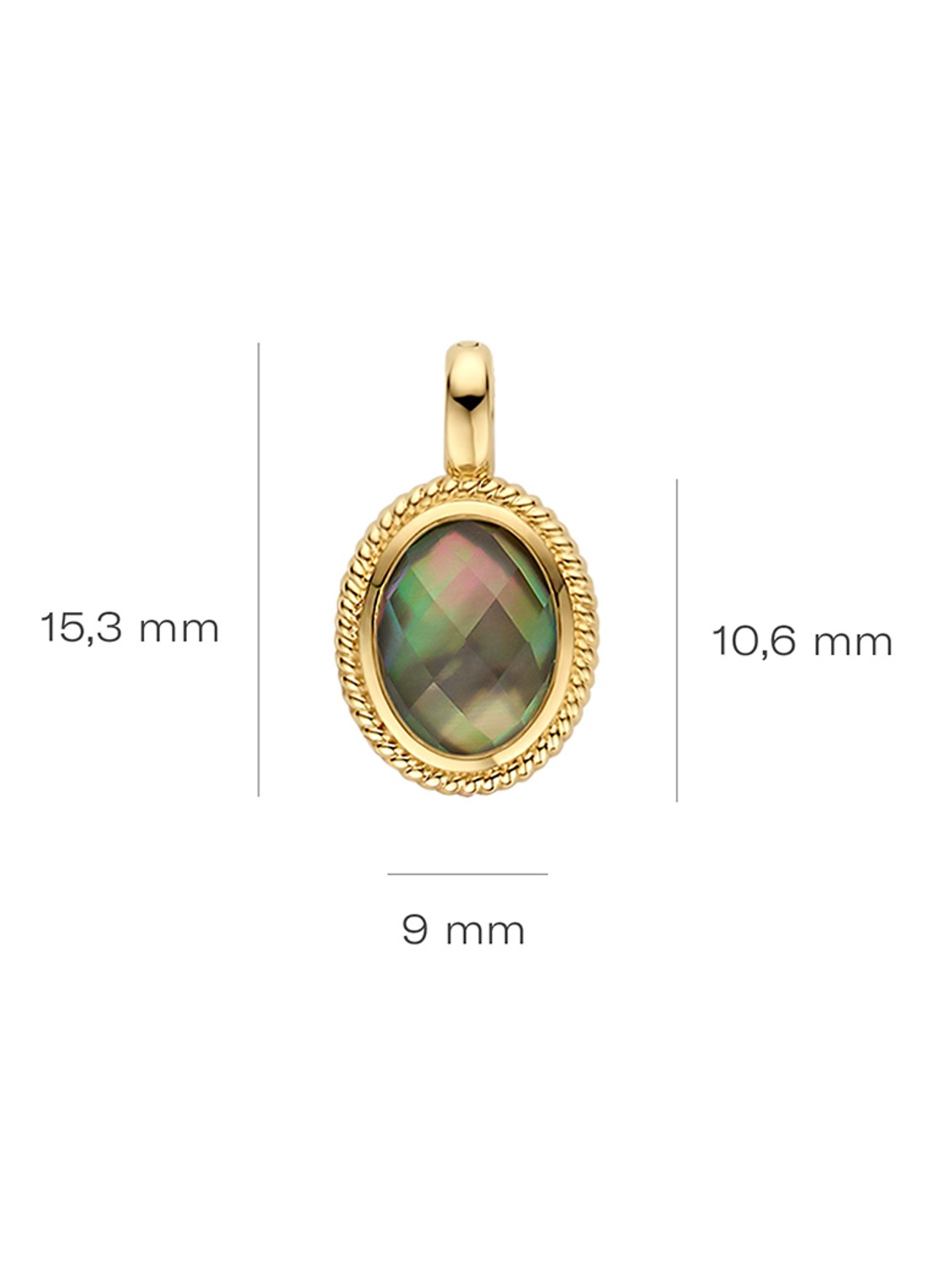 Blush Hanger van 14 karaat geelgoud met kristal 6097YBQ - detail 3 goud