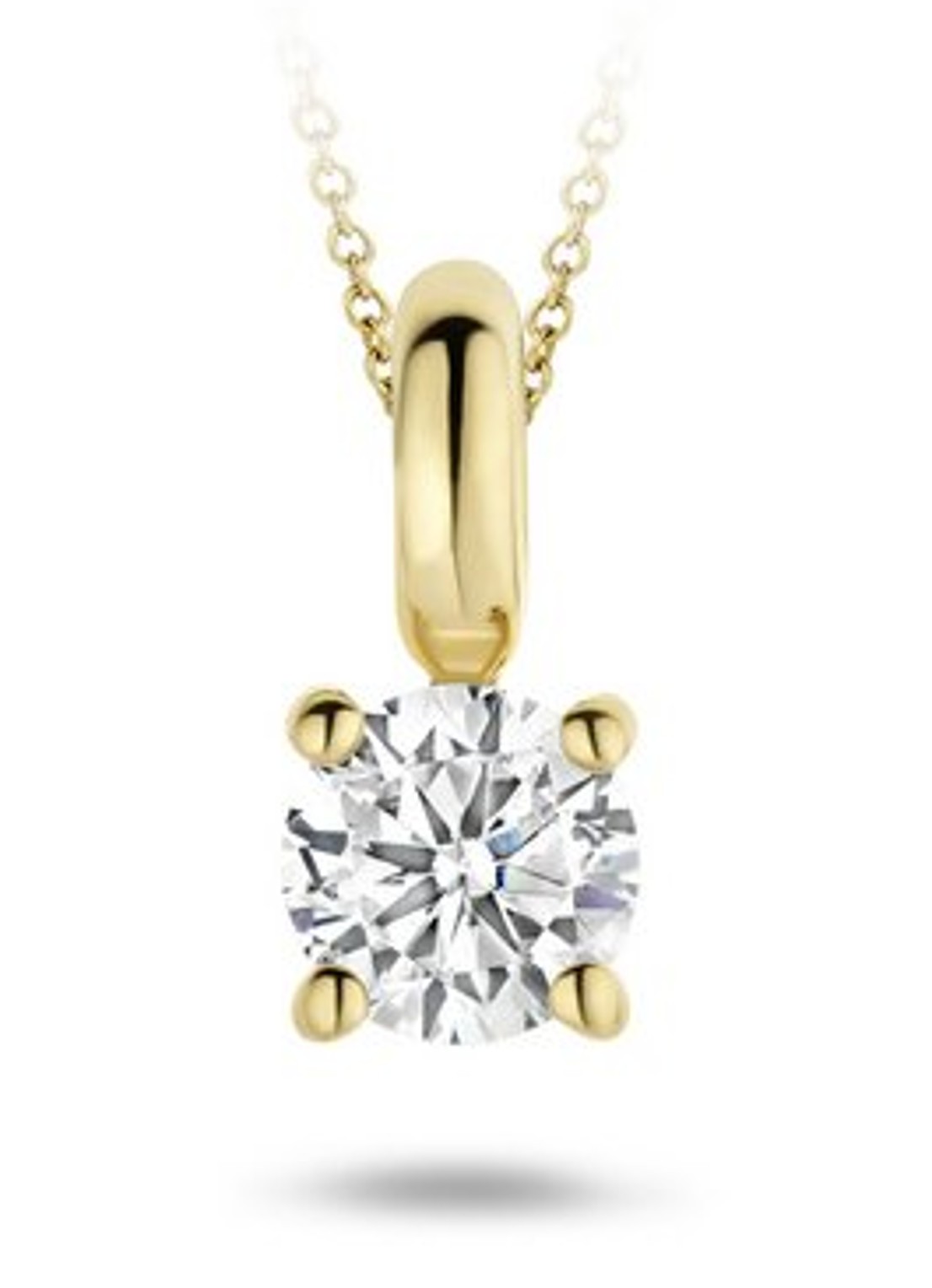 Blush Hanger van 14 karaat geelgoud met zirkonia 6092YZI - voorkant geelgoud