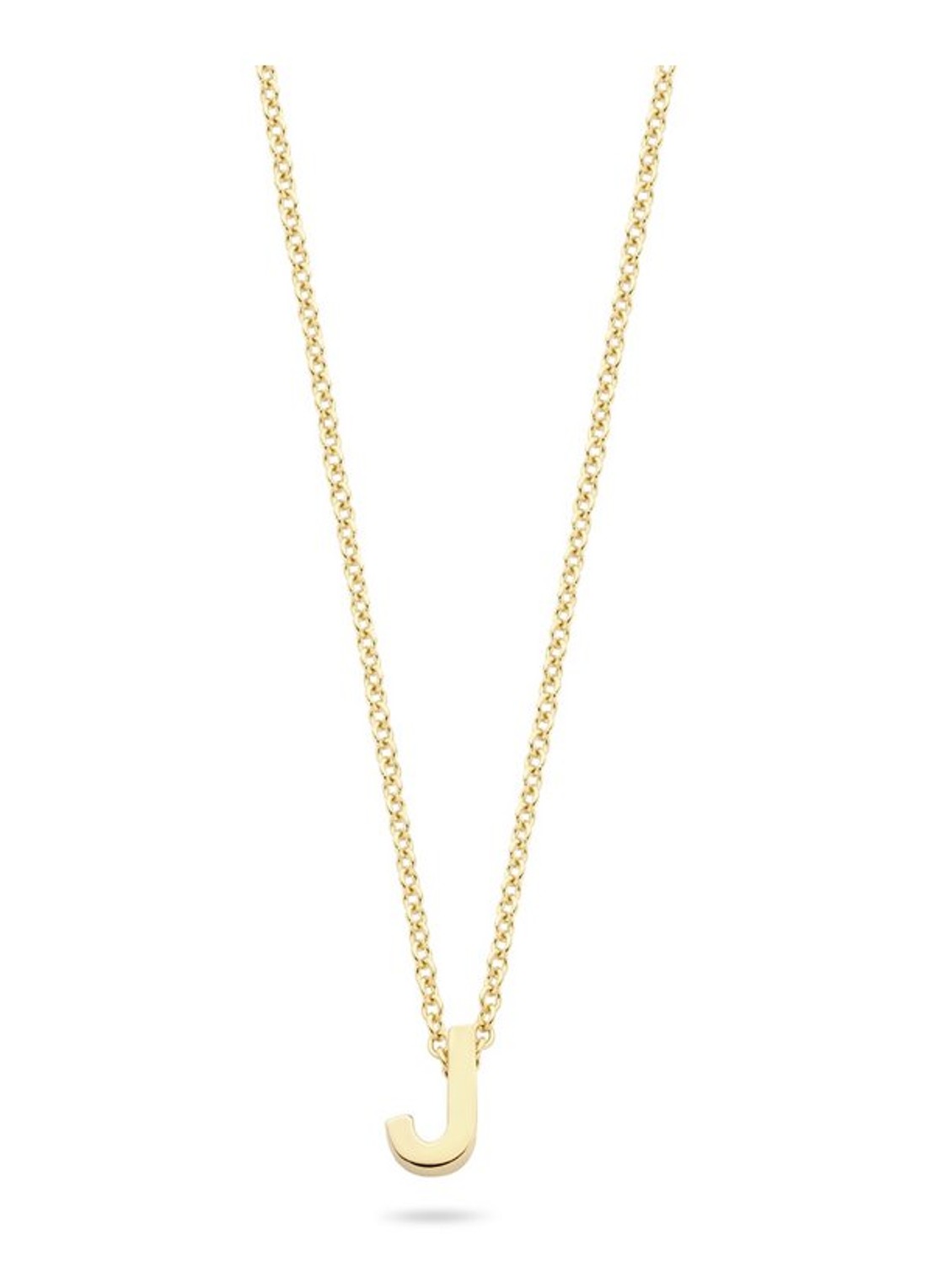 Blush Ketting J van 14 karaat geelgoud 3155YGO_J - voorkant geelgoud