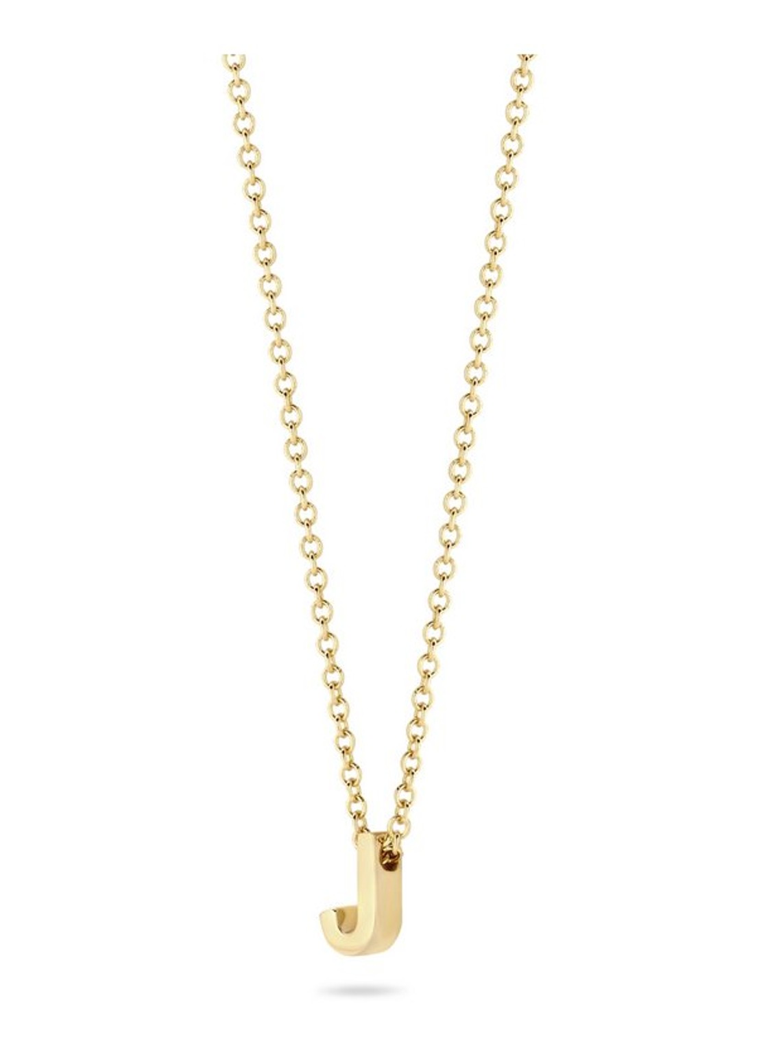 Blush Ketting J van 14 karaat geelgoud 3155YGO_J - voorkant 2 geelgoud