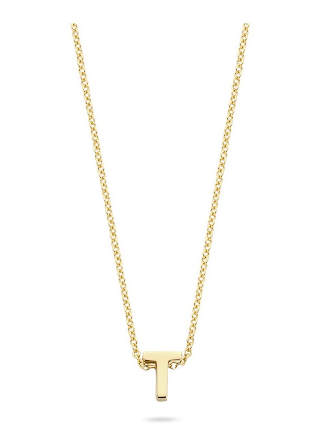 Blush Ketting T van 14 karaat geelgoud 3155YGO_T - voorkant geelgoud