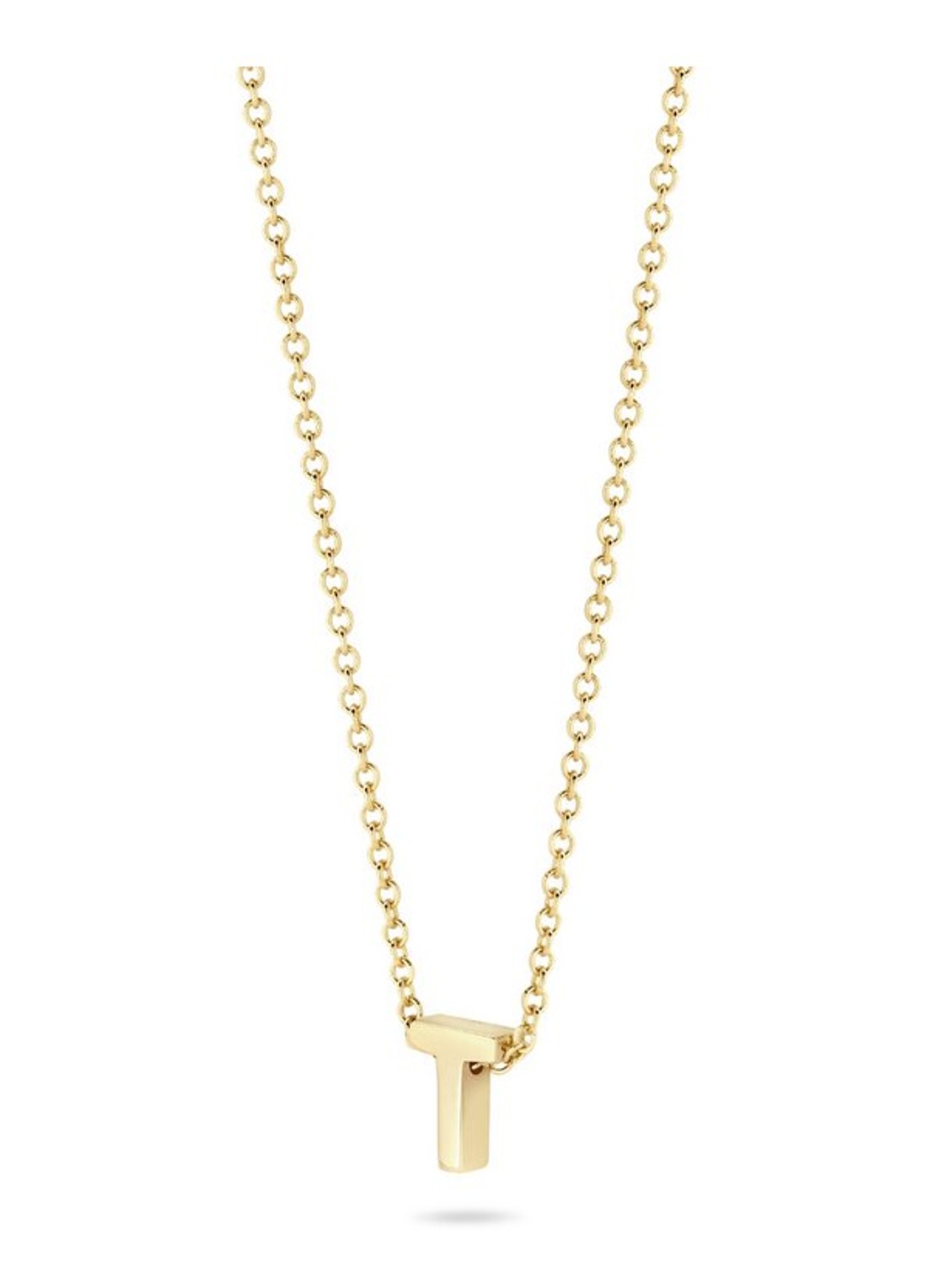 Blush Ketting T van 14 karaat geelgoud 3155YGO_T - voorkant 2 geelgoud