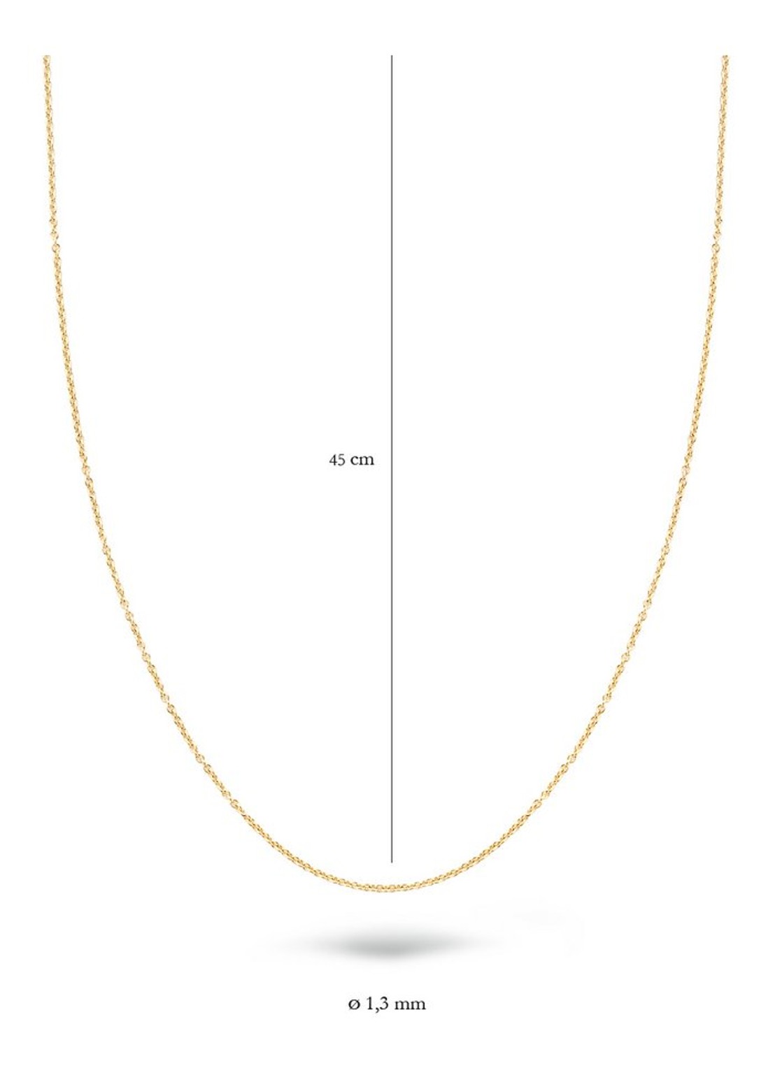 Blush Ketting van 14 karaat geelgoud 3010YGO  - detail geelgoud