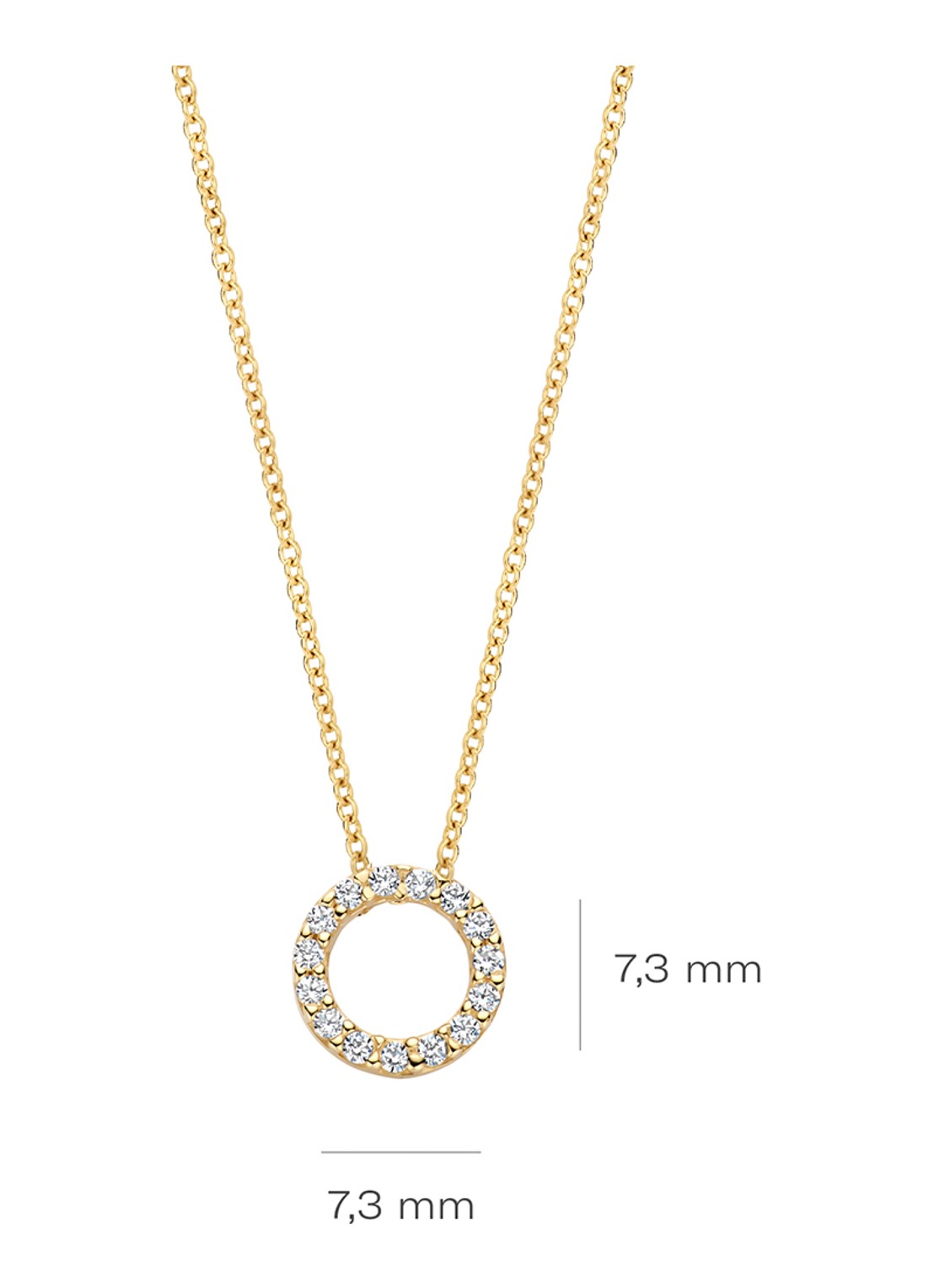 Blush Ketting van 14 karaat geelgoud 3065YZI - detail 3 goud