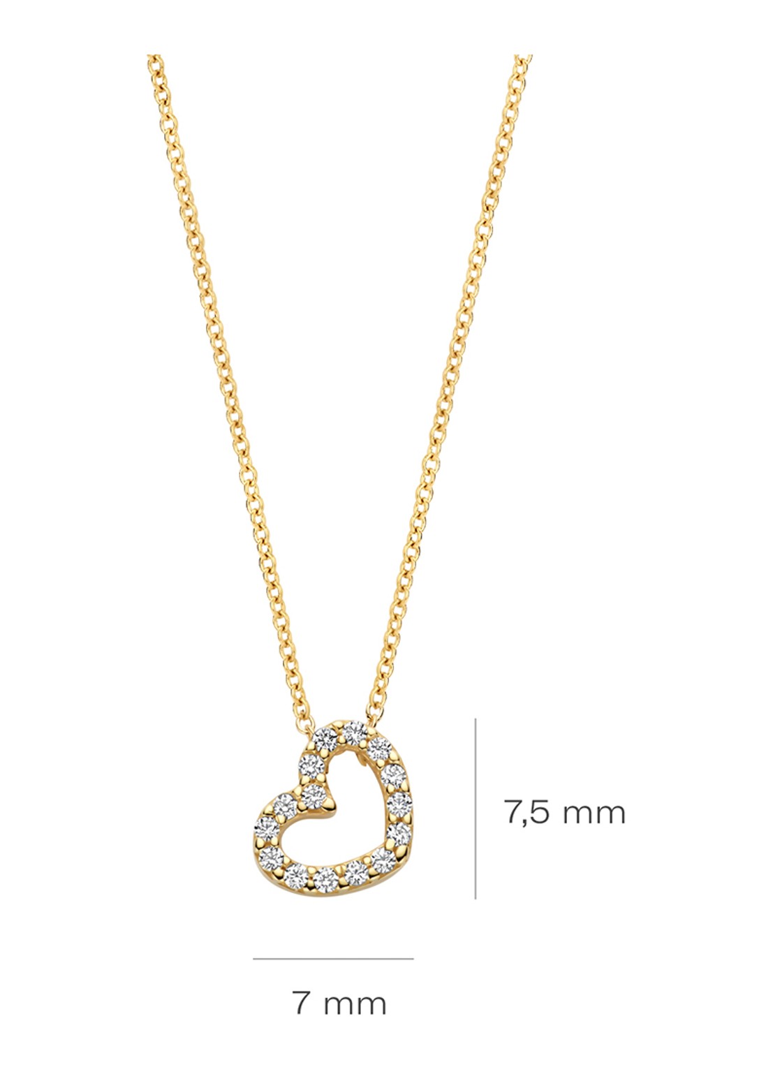 Blush Ketting van 14 karaat geelgoud 3072YZI - detail 2 goud