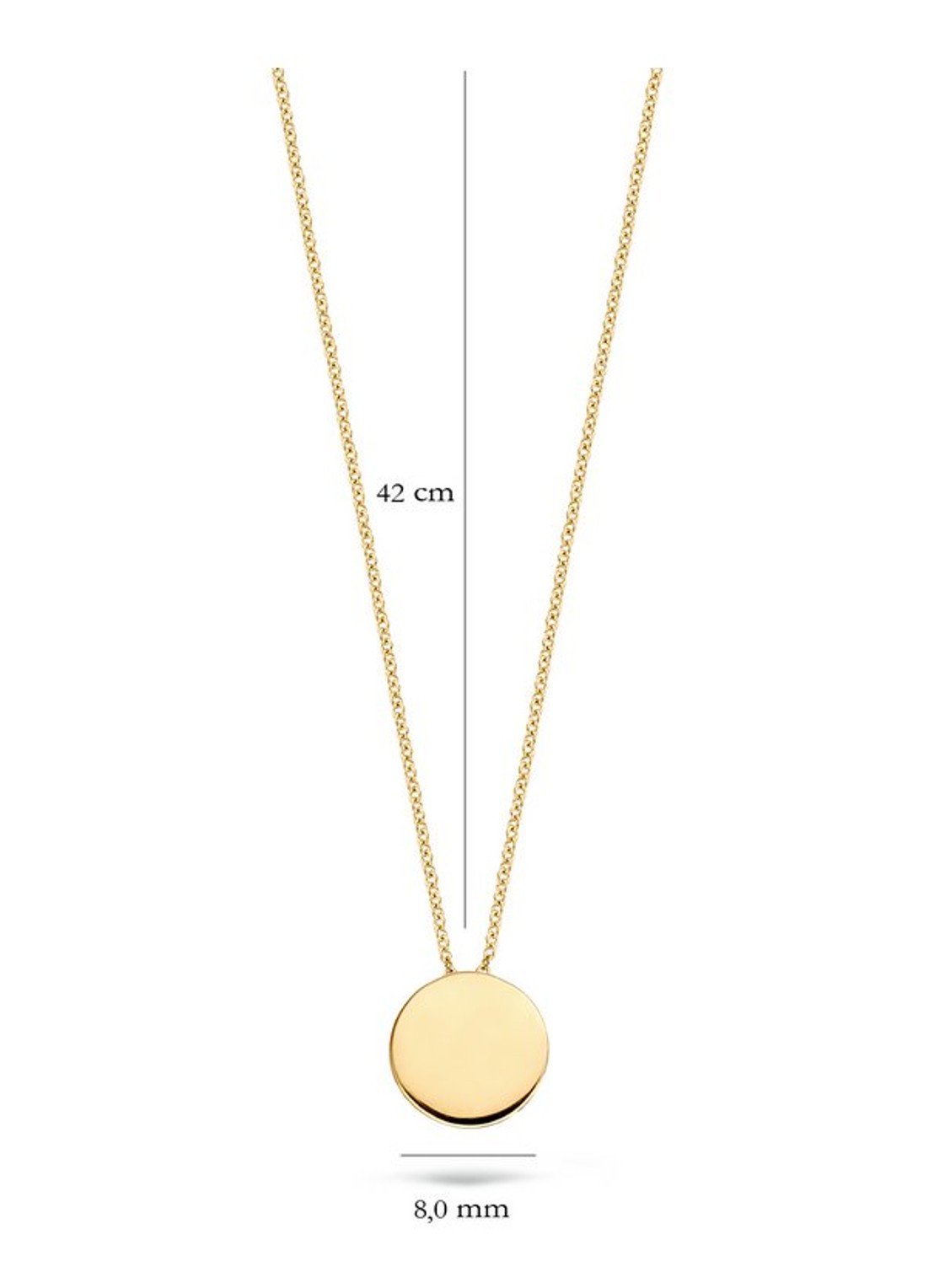 Blush Ketting van 14 karaat geelgoud 3088YGO - detail goud