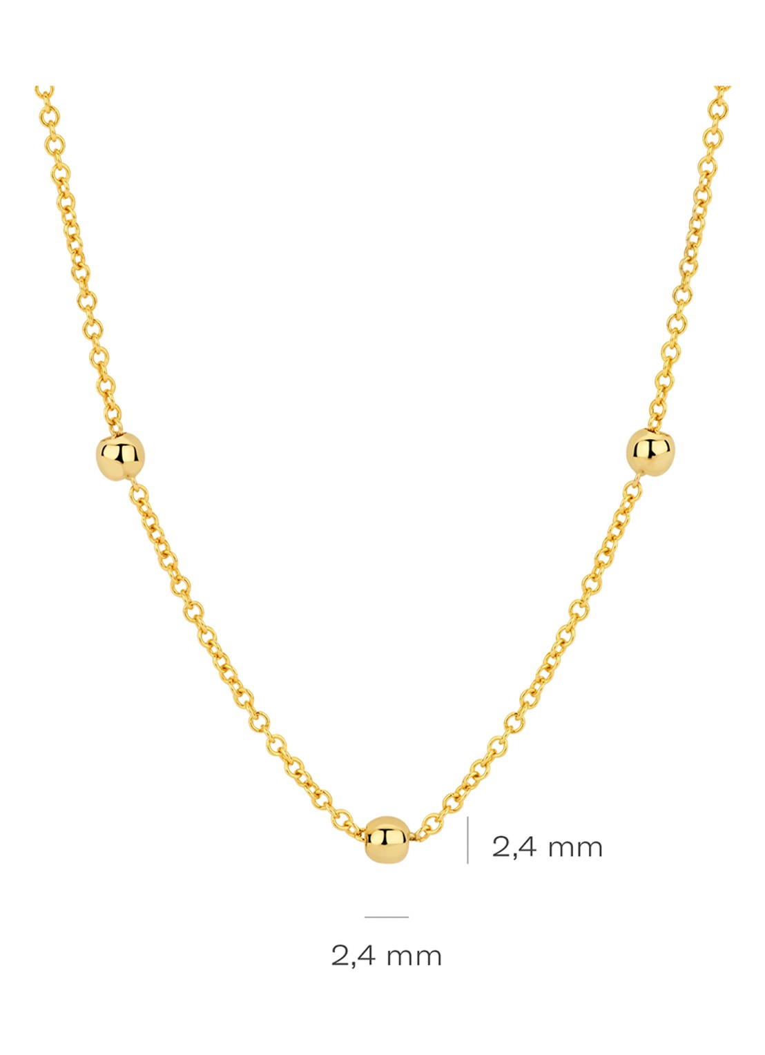 Blush Ketting van 14 karaat geelgoud 3145YGO - detail geelgoud
