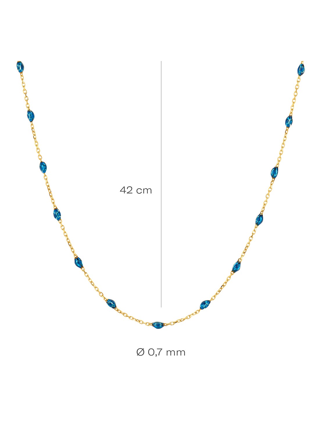 Blush Ketting van 14 karaat geelgoud 3162YRB - detail 2 goud