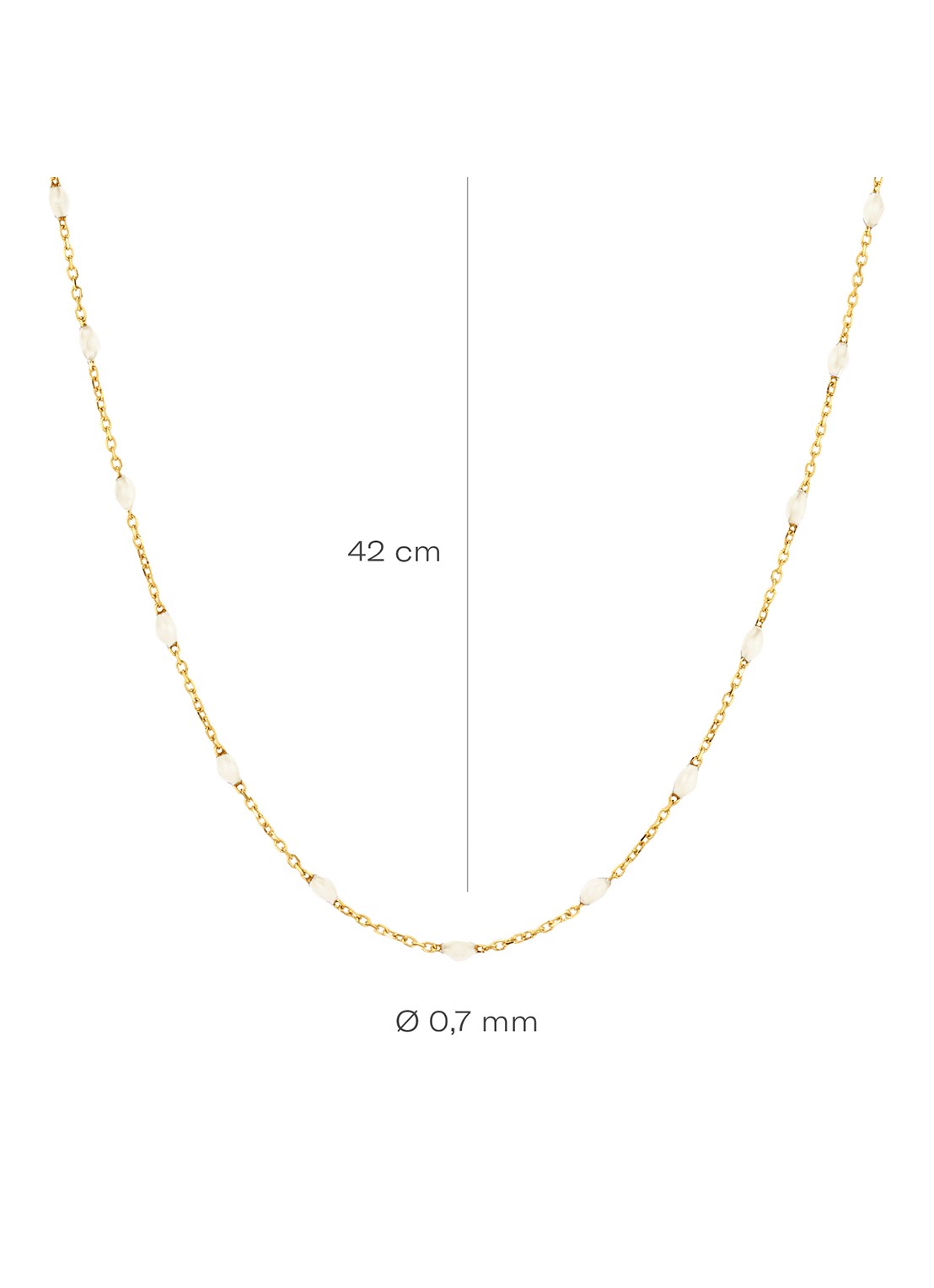 Blush Ketting van 14 karaat geelgoud 3162YRM - detail 2 goud