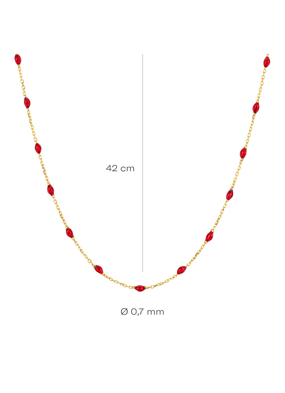 Blush Ketting van 14 karaat geelgoud 3162YRR - detail 2 goud