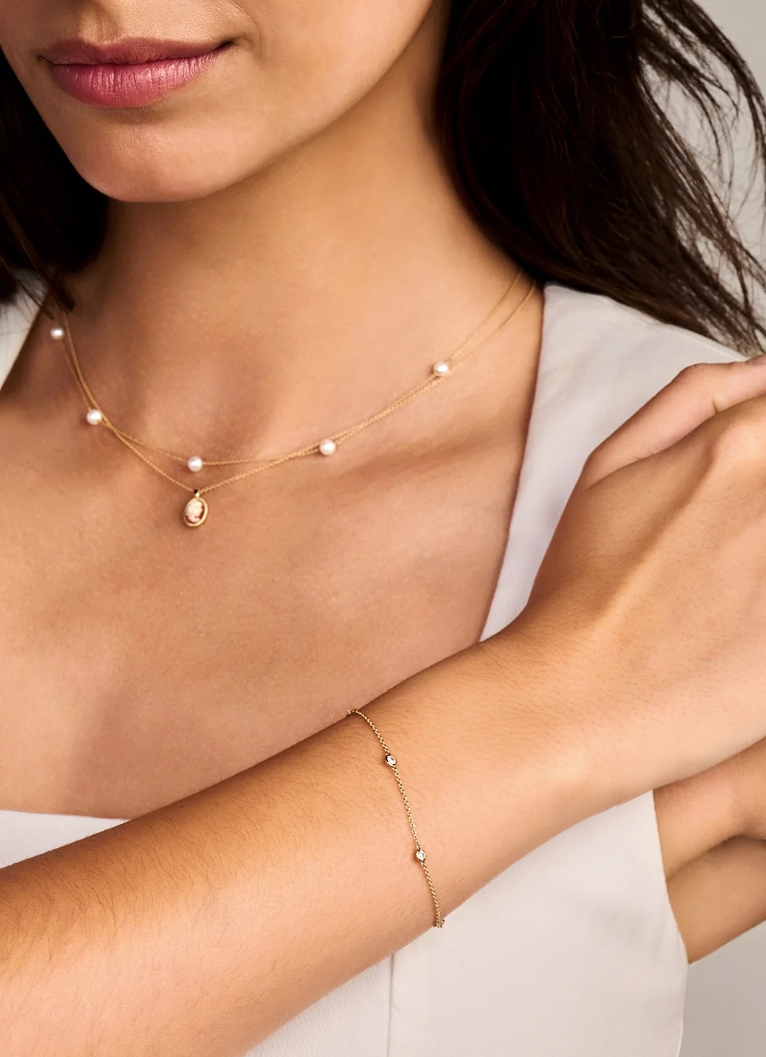 Blush Ketting van 14 karaat geelgoud 3167YCA - detail goud
