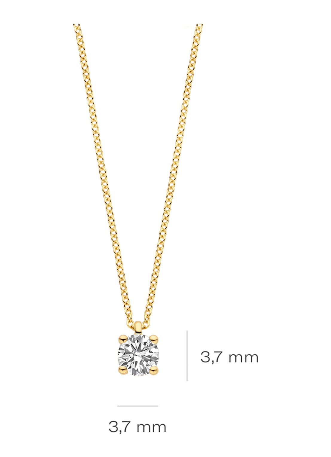 Blush Ketting van 14 karaat geelgoud 3200YLG  - detail 4 geelgoud