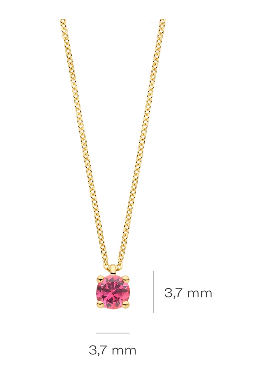 Blush Ketting van 14 karaat geelgoud 3200YPT - detail 4 geelgoud