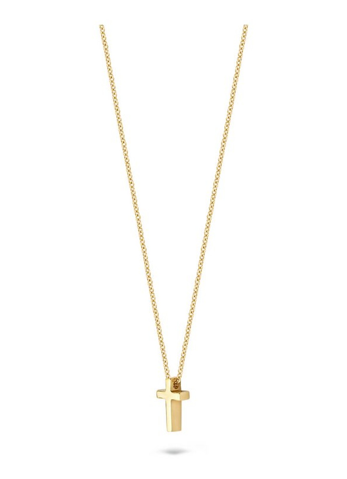 Blush Ketting van 14 karaat geelgoud met kruis hanger 3091YGO - detail 2 goud