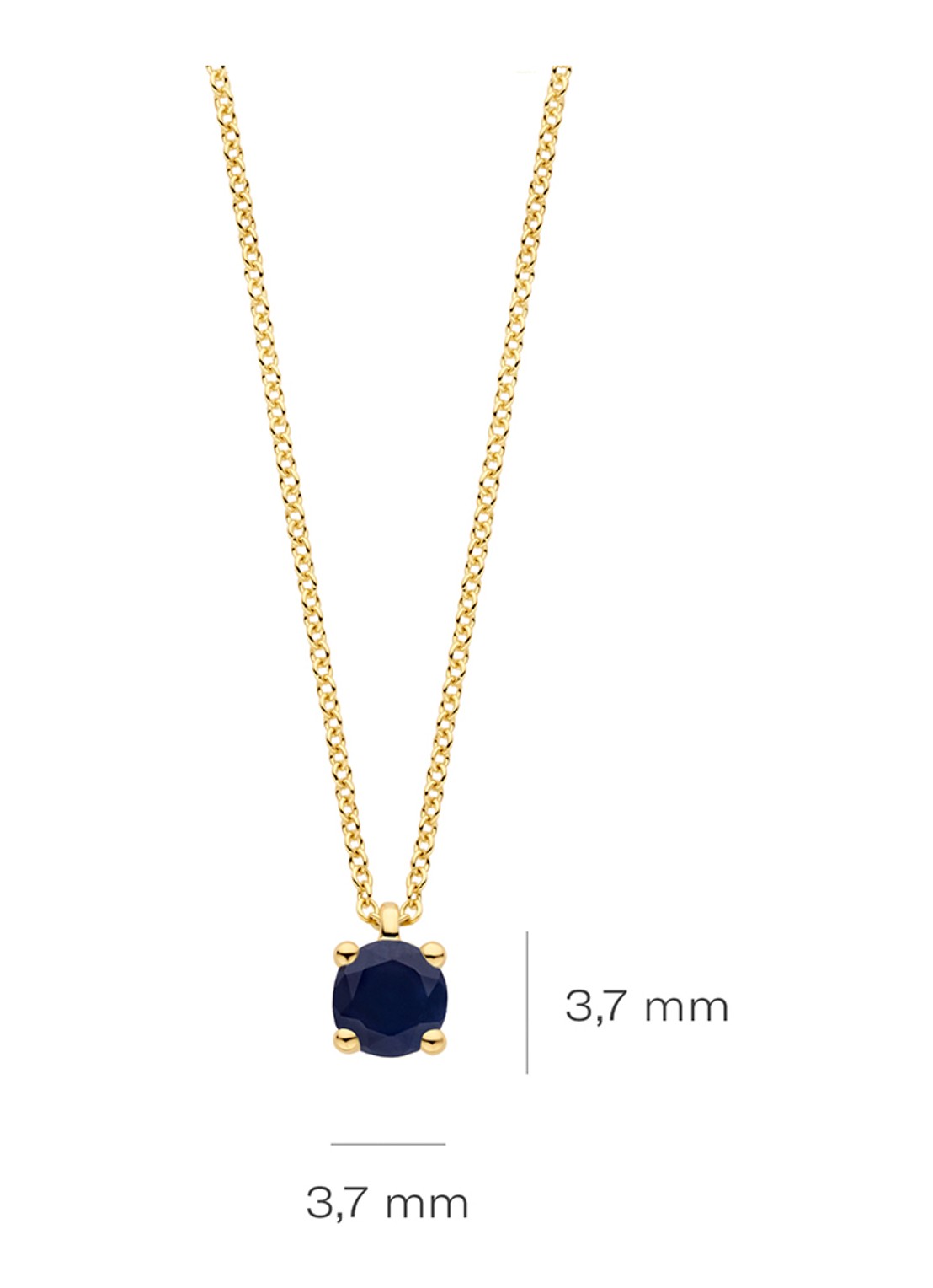 Blush Ketting van 14 karaat geelgoud met saffier 3200YBS - detail 4 geelgoud