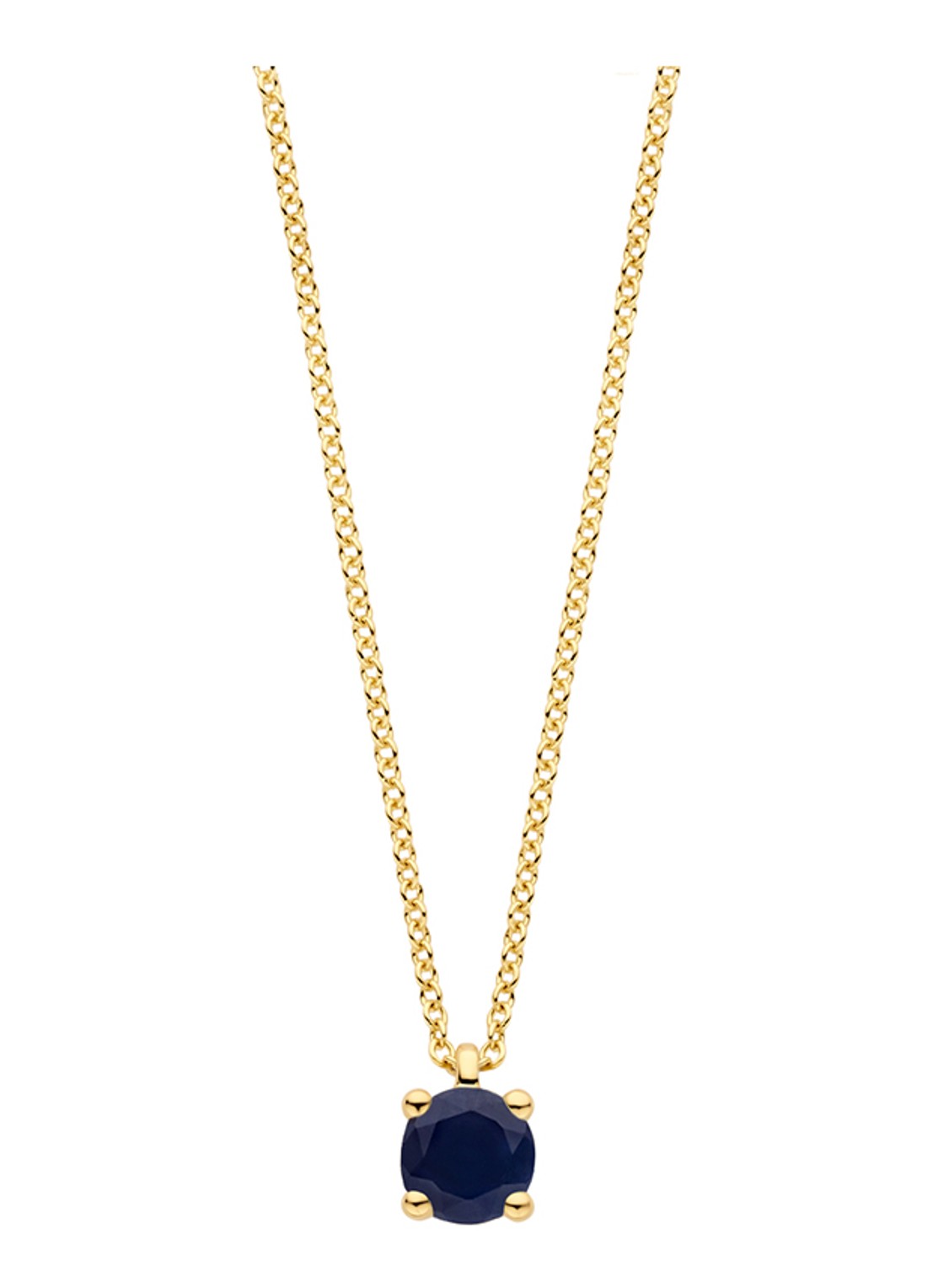 Blush Ketting van 14 karaat geelgoud met saffier 3200YBS - voorkant geelgoud