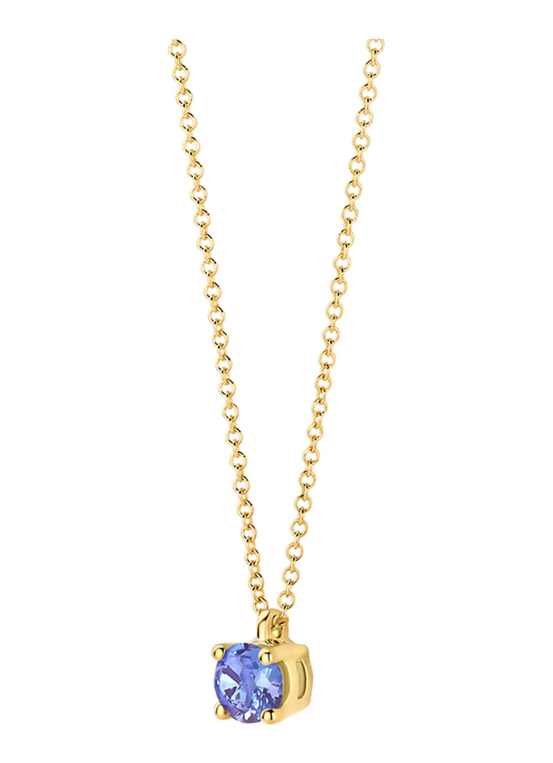 Blush Ketting van 14 karaat geelgoud met tanzaniet 3200YTZ - detail geelgoud