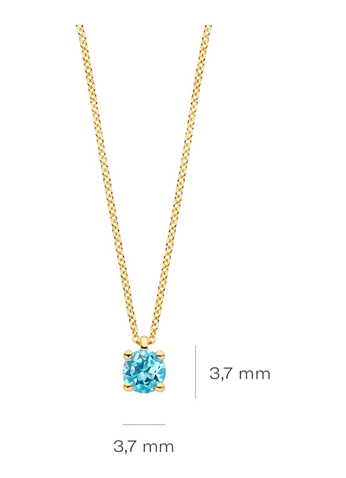 Blush Ketting van 14 karaat geelgoud met topaas 3200YBT - detail 2 geelgoud
