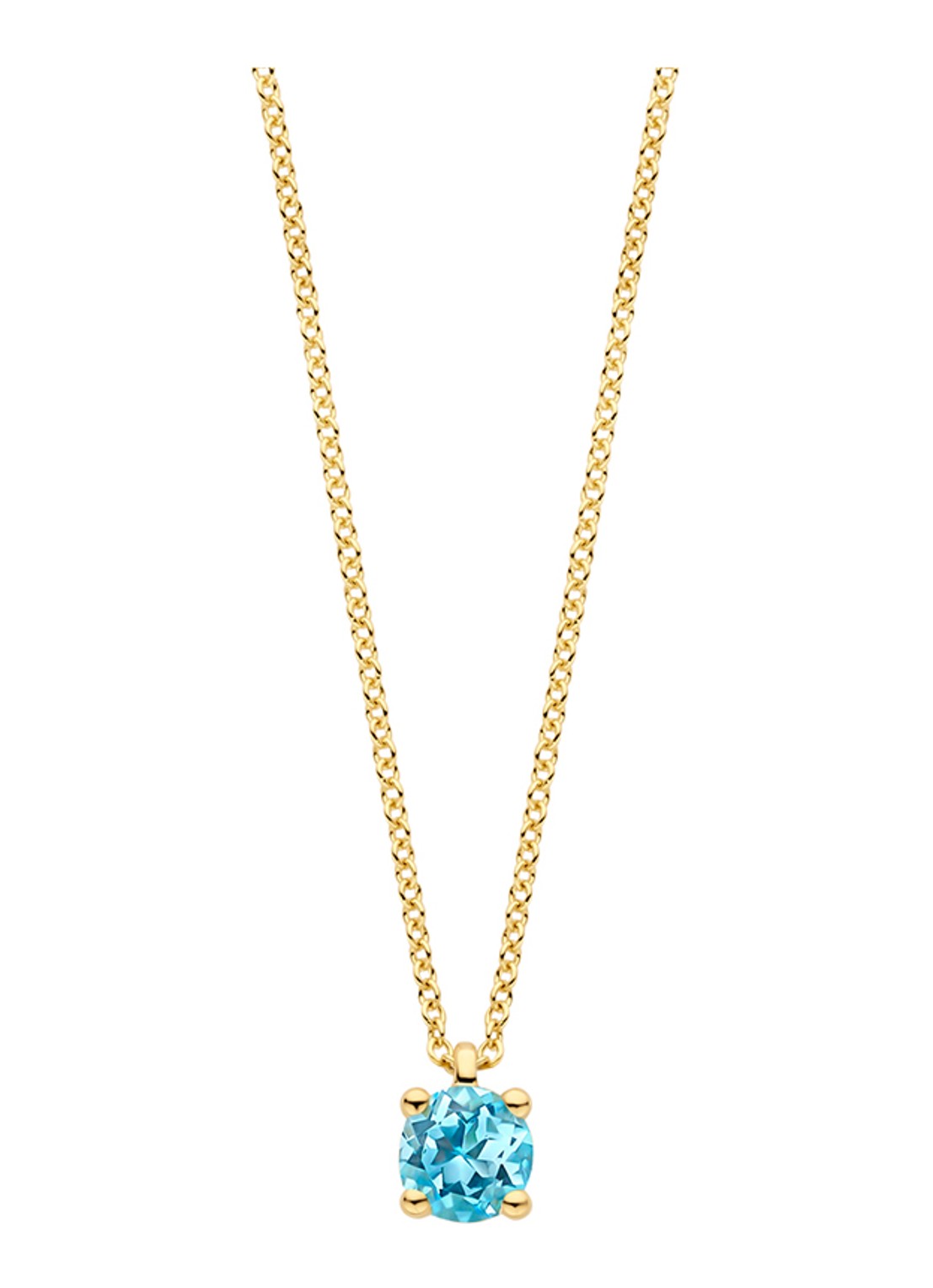 Blush Ketting van 14 karaat geelgoud met topaas 3200YBT - voorkant 4 geelgoud