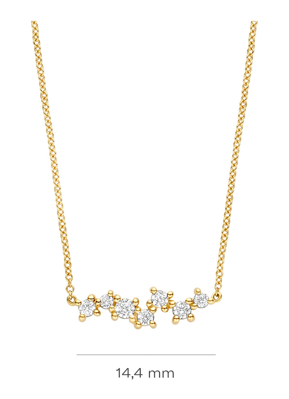 Blush Ketting van 14 karaat geelgoud met zirkonia 2255YGO  - detail goud