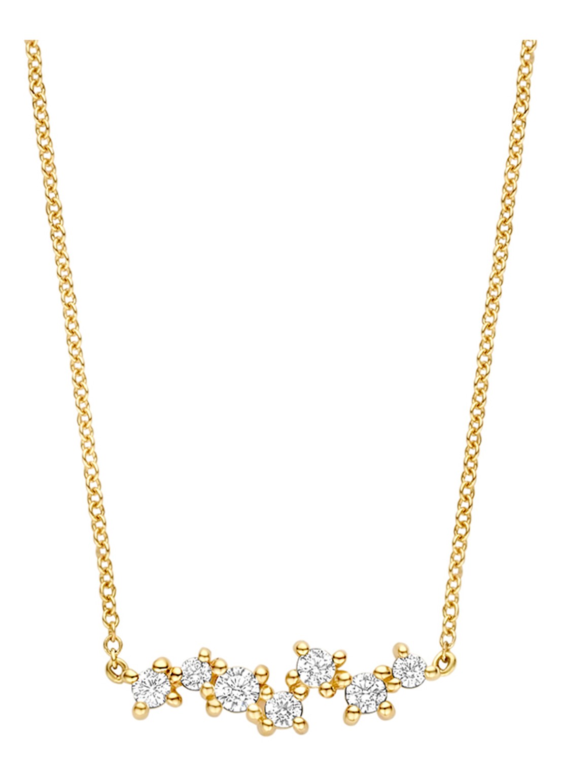 Blush Ketting van 14 karaat geelgoud met zirkonia 2255YGO  - voorkant 2 goud