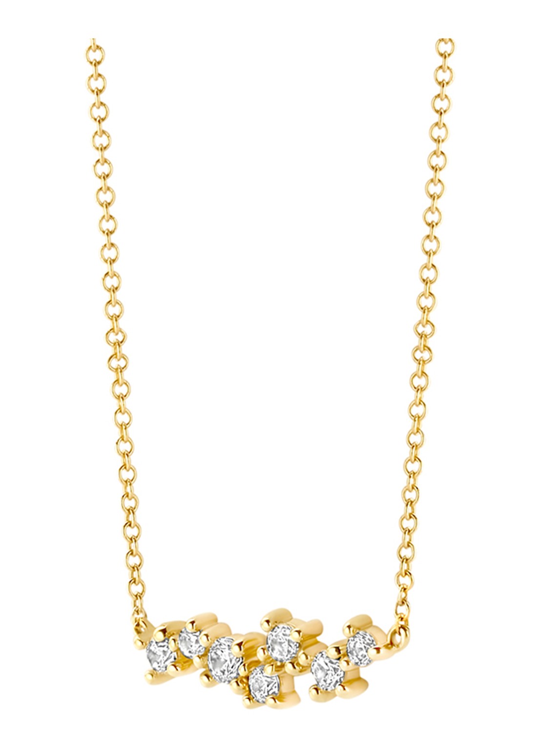 Blush Ketting van 14 karaat geelgoud met zirkonia 2255YGO  - voorkant 3 goud