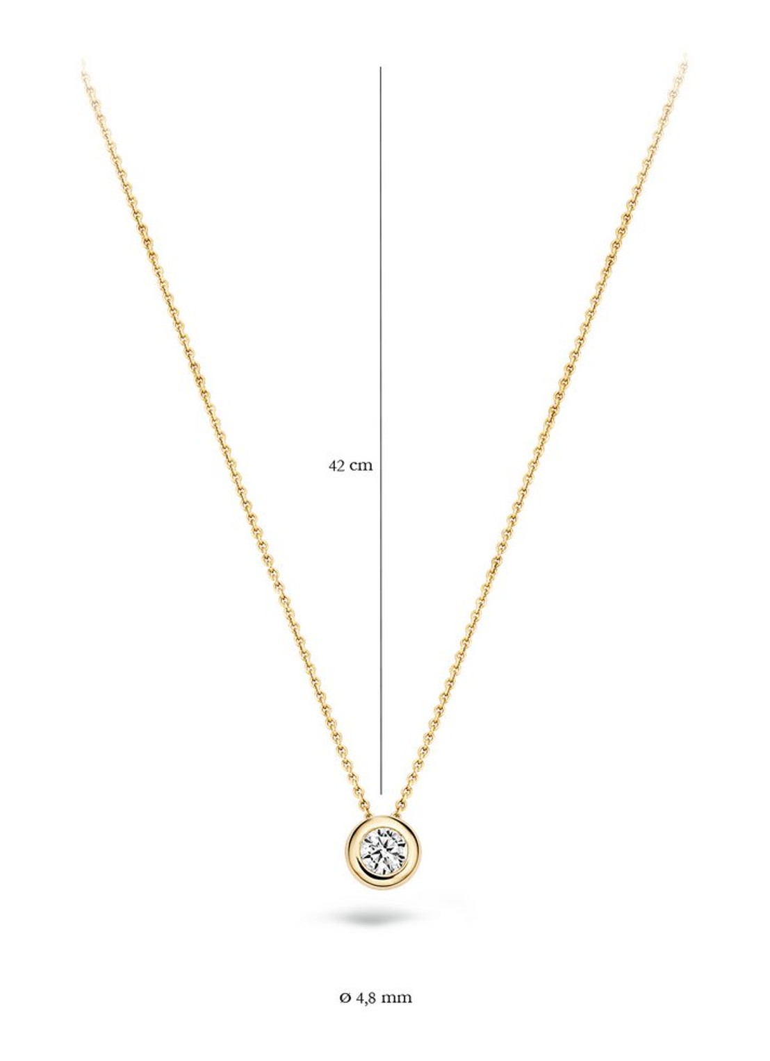 Blush Ketting van 14 karaat geelgoud met zirkonia 3052YZI - detail 2 geelgoud