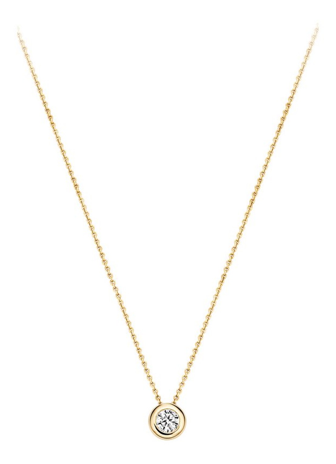Blush Ketting van 14 karaat geelgoud met zirkonia 3052YZI - voorkant 3 geelgoud