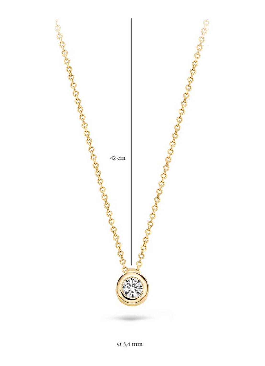 Blush Ketting van 14 karaat geelgoud met zirkonia 3067YZI - detail 4 geelgoud