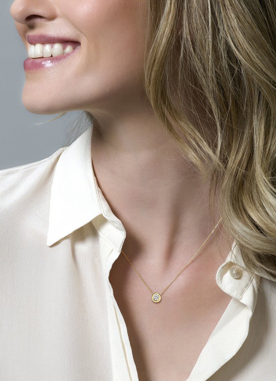 Blush Ketting van 14 karaat geelgoud met zirkonia 3067YZI - voorkant 2 geelgoud