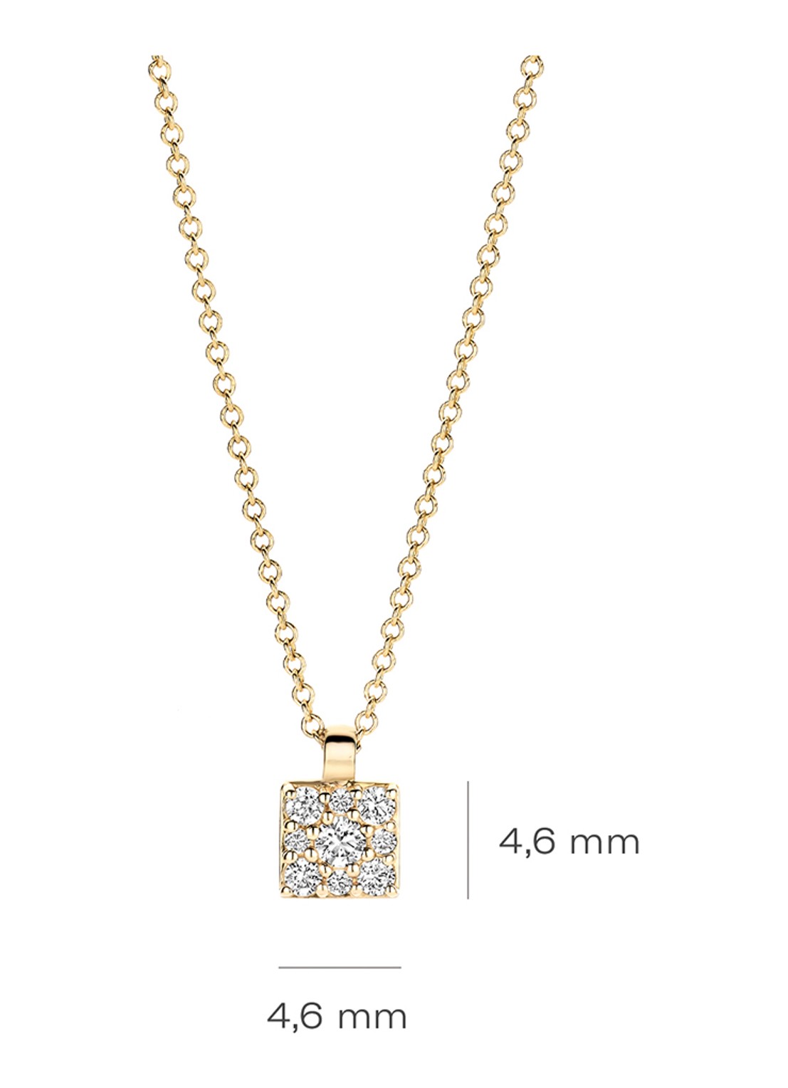 Blush Ketting van 14 karaat geelgoud met zirkonia 3205YZI - detail 4 geelgoud